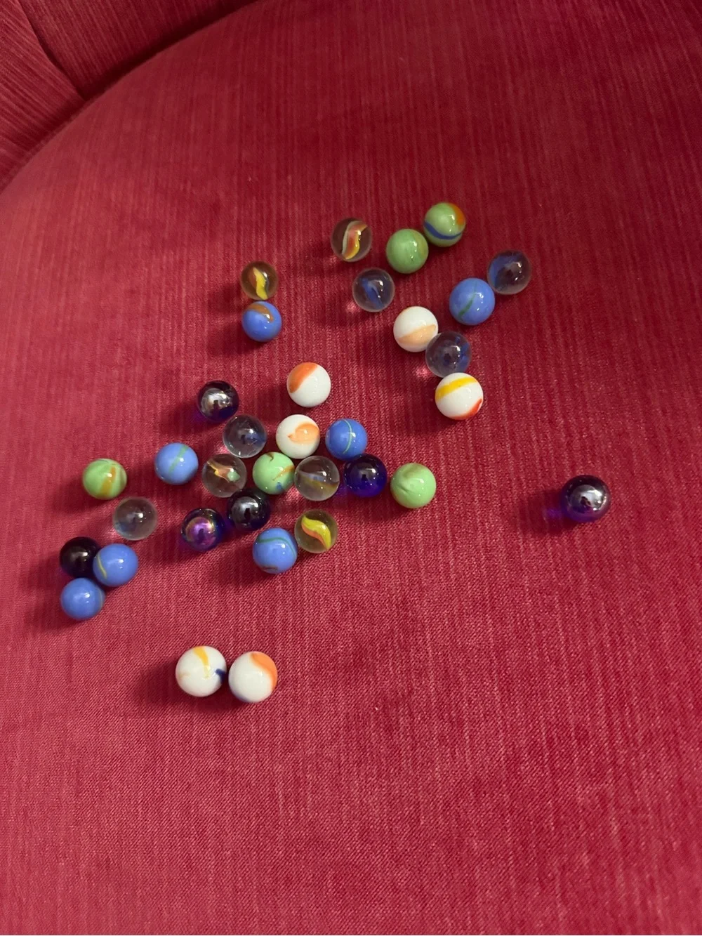 Vintage set of marbles blue / green 34 ps